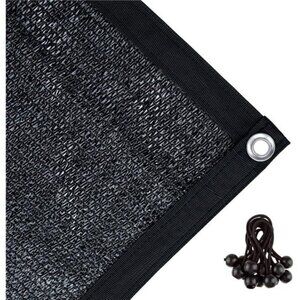 70% Sunblock Shade Cloth with Grommets for Garden Patio 10’ X 12’, Black